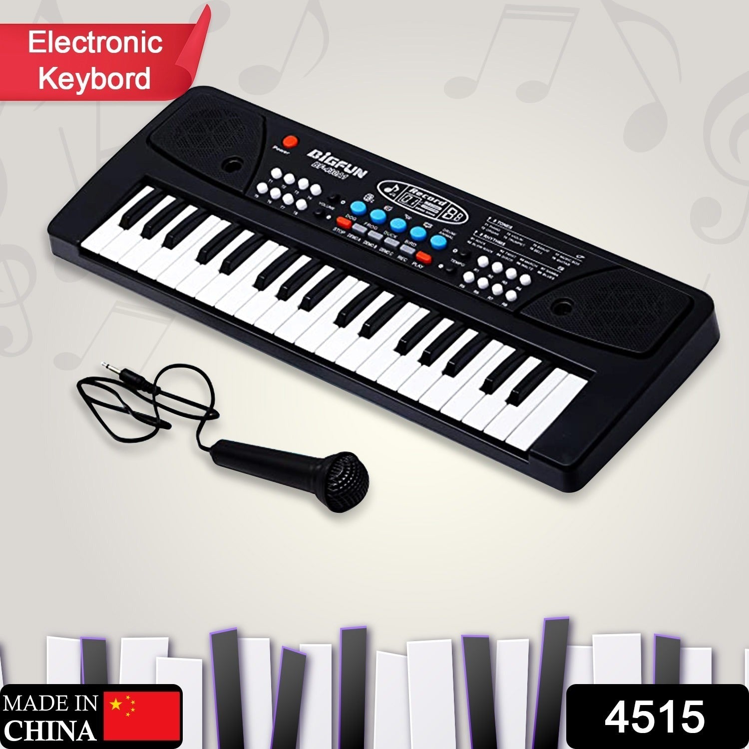 4515 Piano Musical Keyboard With Mic 37 Music Key Keyboard For Kids Toy DeoDap 4515 Piano Musical Keyboard With Mic 37 Music Key Keyboard For Kids Toy DeoDap